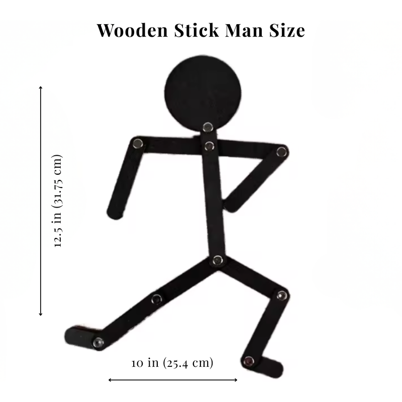 Nicholino Kids Wooden Stickman Pose Kit