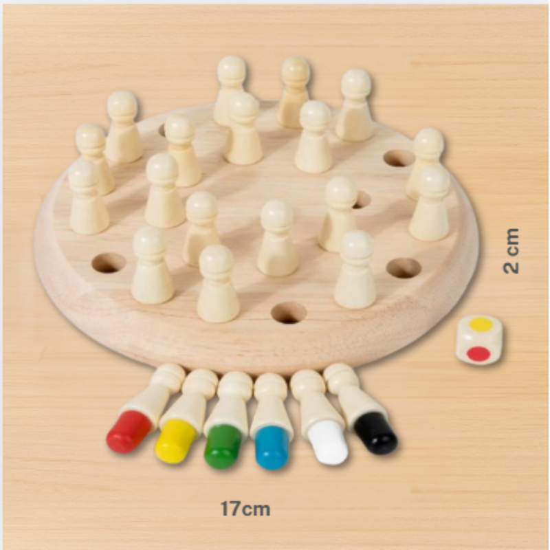 Montessori Wooden Memory Color Matching Game