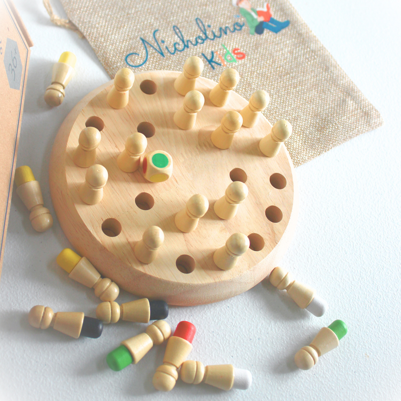 Montessori Wooden Memory Color Matching Game