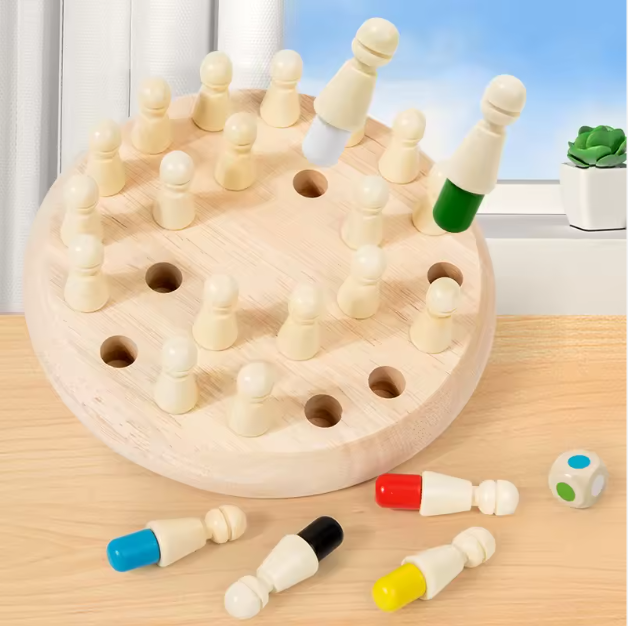 Montessori Wooden Memory Color Matching Game